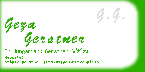 geza gerstner business card